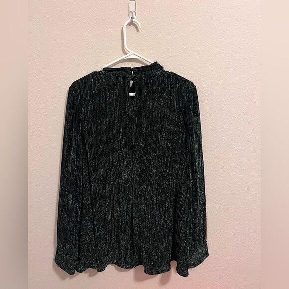 LANE BRYANT - Swing Lurex Mock-Neck Plisse Top - Picture 5 of 5